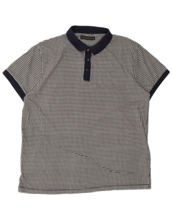 Cămașă polo pentru bărbați French Connection 2XL, bumbac cu picior de gală negru