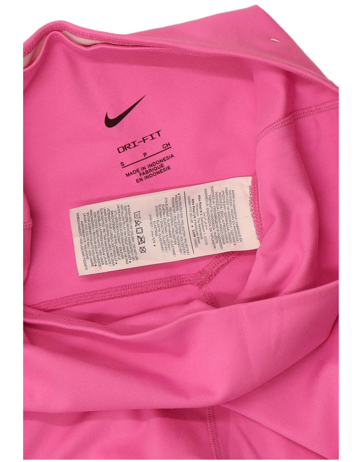 Pantaloni scurți sport Nike Dri Fit pentru femei UK 8 Small, roz, poliester