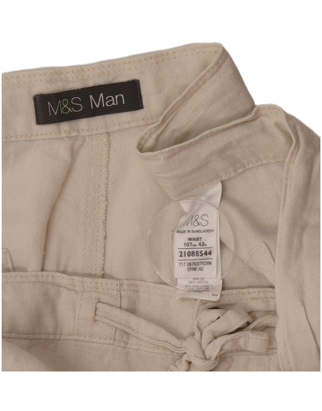Pantaloni scurți chino pentru bărbați Marks & Spencer W42 2XL, bej, in
