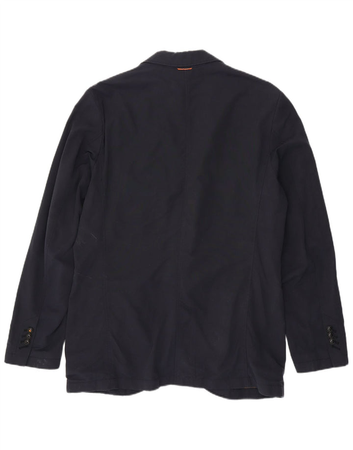 Blazer pentru bărbați Hugo Boss cu 2 nasturi EU 54 2XL Bumbac bleumarin