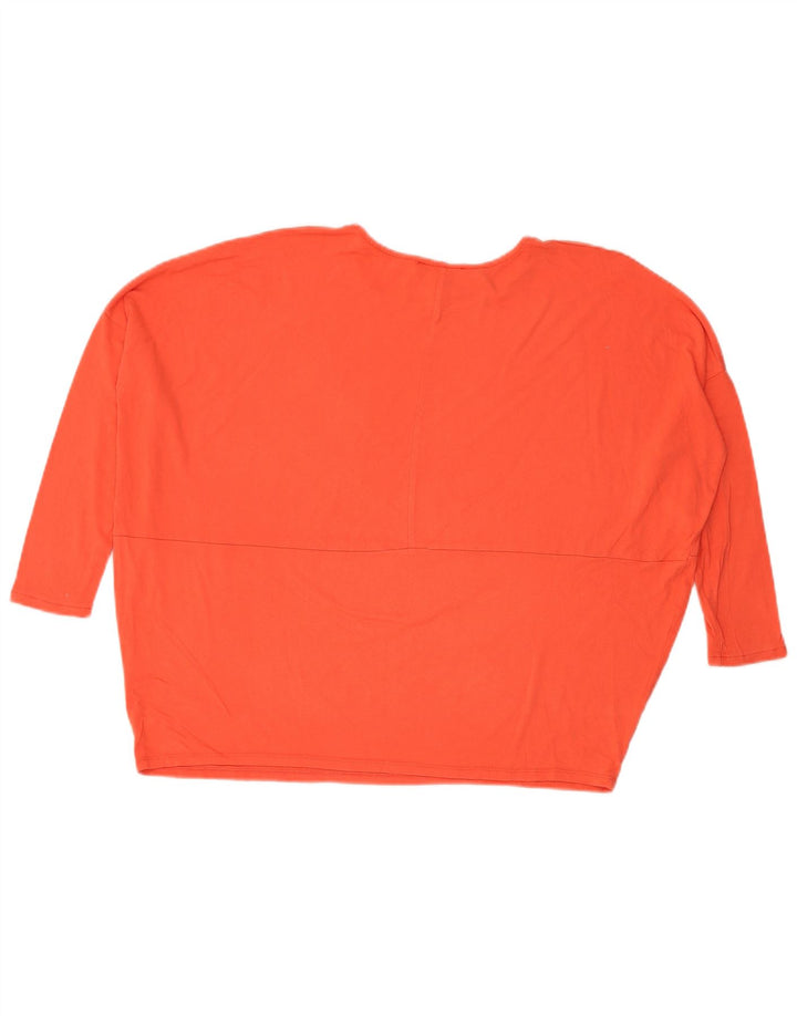 Top supradimensionat pentru femei Dack's cu mâneci 3/4 UK 10 mic portocaliu viscoză
