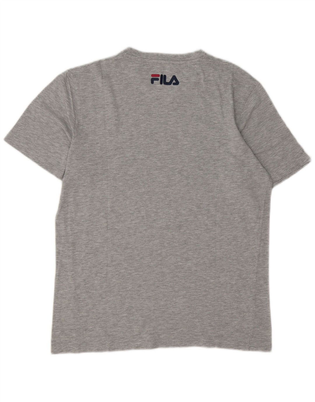 Tricou cu grafic Fila pentru bărbați Top Mediu Gri Bumbac cu pete