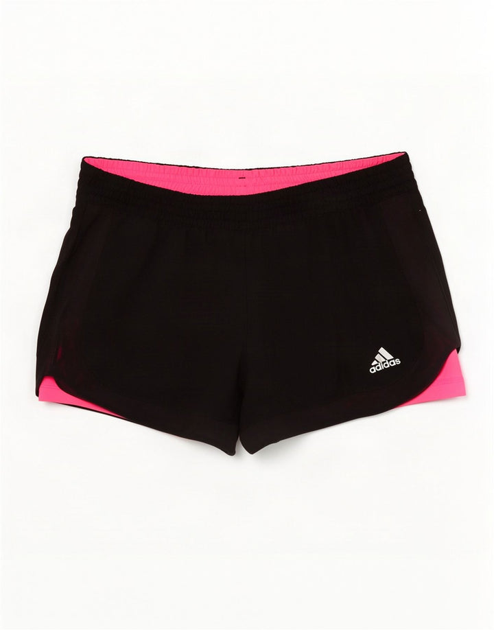 Pantaloni scurți sport Climalite Adidas pentru femei UK 8/10 Poliester negru mic