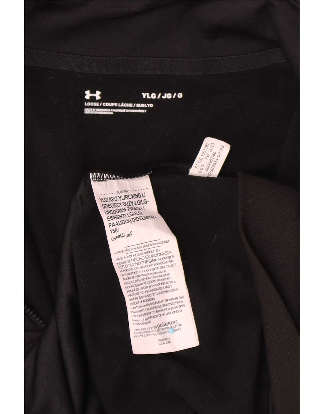 Jachetă de trening pentru băieți Under Armour, 11-12 ani, poliester negru mare
