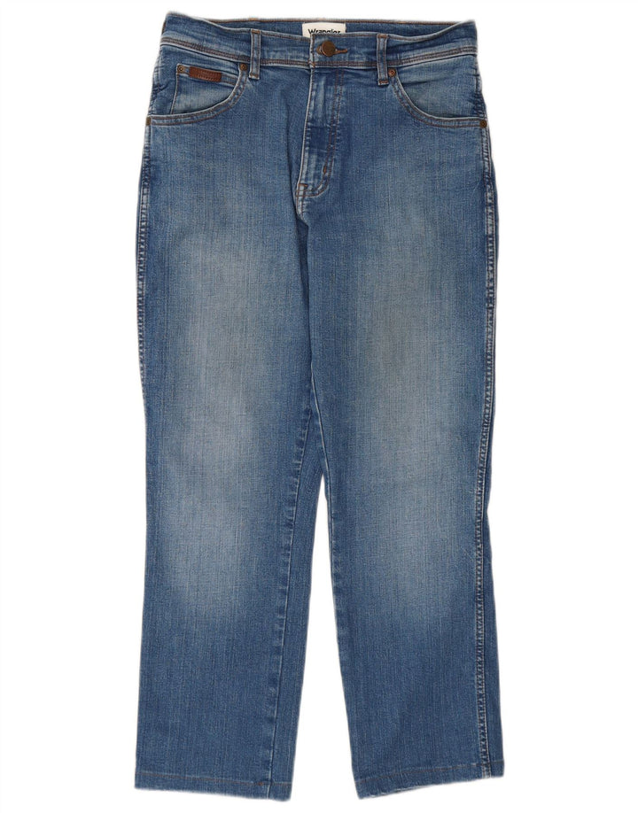 WRANGLER Blugi pentru bărbați Texas Slim Cropped W30 L25 Bumbac albastru