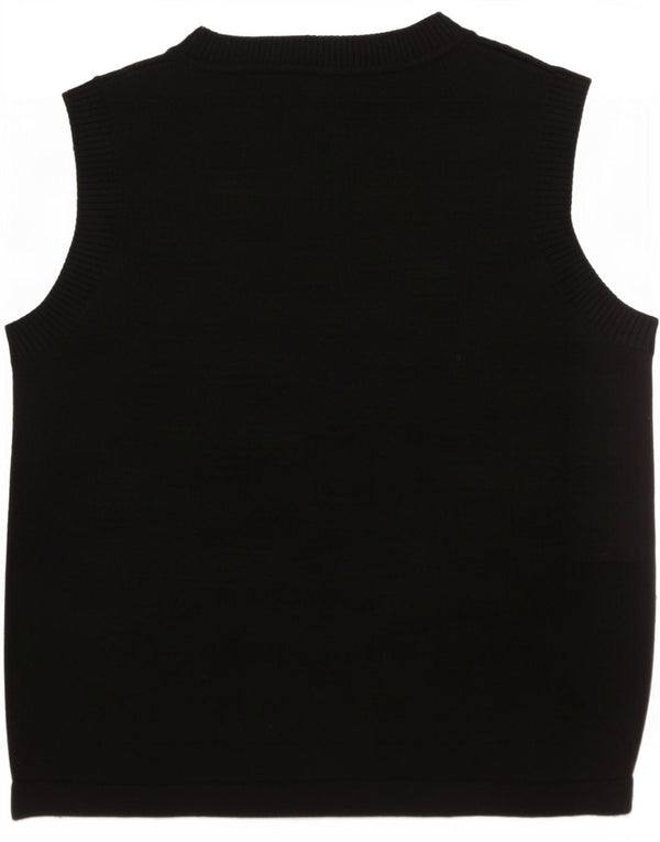 Marks & Spencer Crop Vest Tank Top pentru femei UK 10 Poliester negru mic