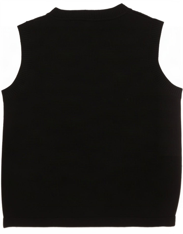 Marks & Spencer Crop Vest Tank Top pentru femei UK 10 Poliester negru mic