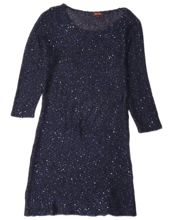 Phase Eight Rochie Jumper cu mâneci 3/4 pentru femei UK 14 Medium Bleumarin
