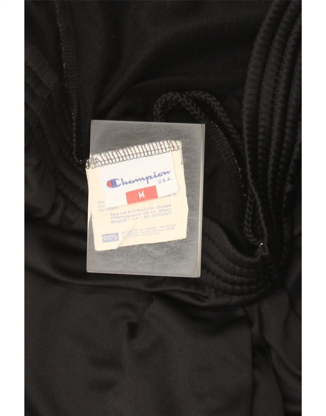 Pantaloni de trening Champion pentru bărbați, poliester mediu negru