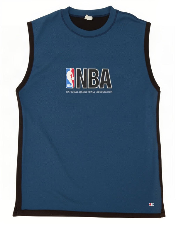 Top cu vestă grafică NBA Champion pentru bărbați, XL, bleumarin, color block