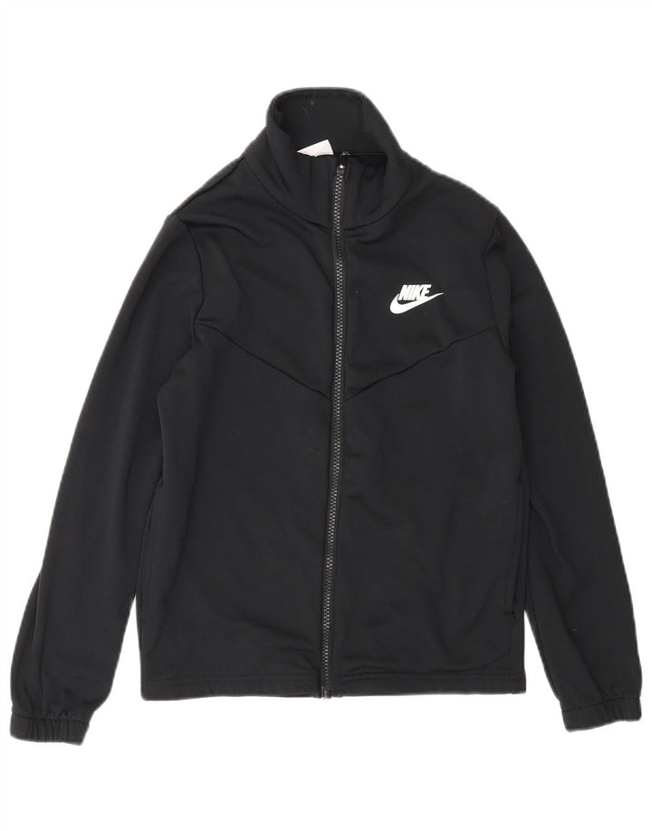 Jachetă de top pentru trening Nike pentru băieți grafic 10-11 ani Poliester mediu negru