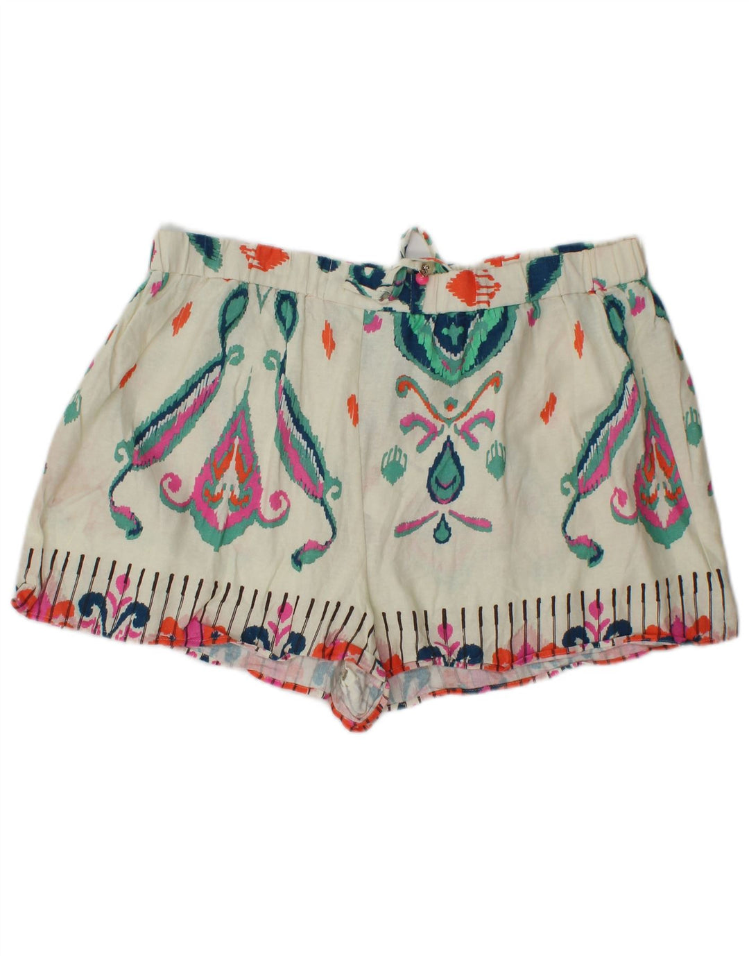 Pantaloni caldi pentru femei Zara 2XL W38 Lenjerie albă Ikat