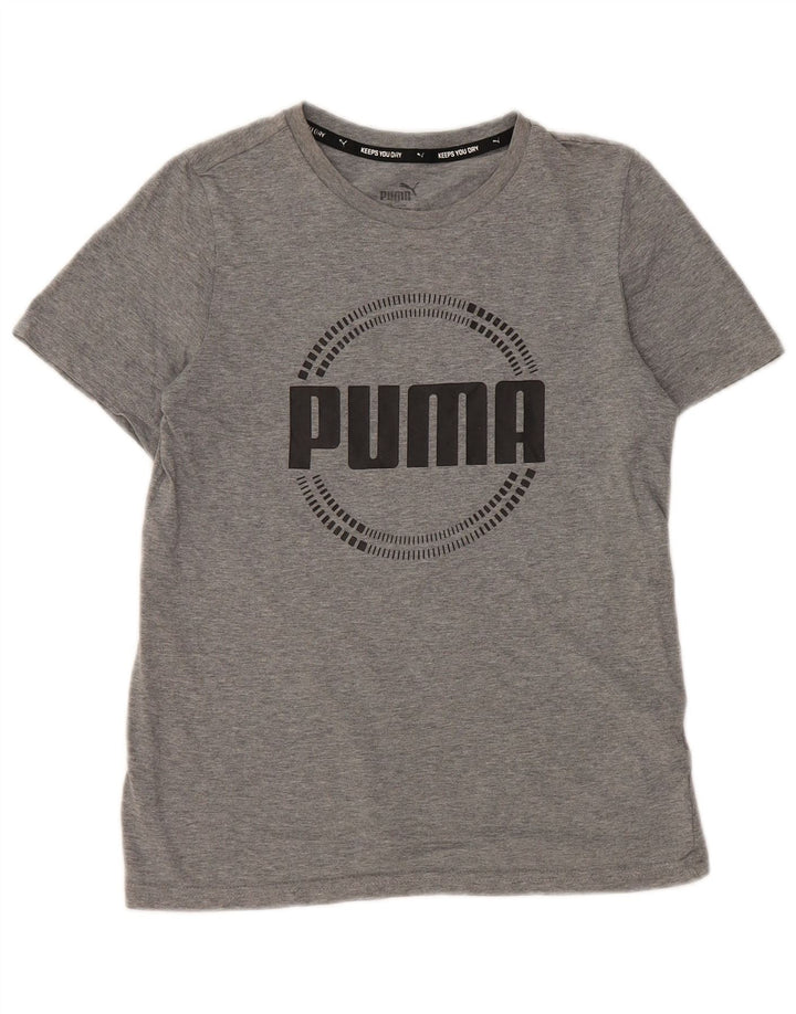 Tricou grafic PUMA pentru băieți Top 11-12 ani bumbac gri