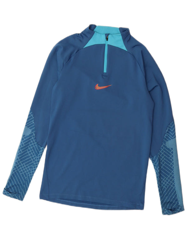 Top de trening pentru bărbați Dri Fit Zip Neck Slim Pullover XS Blue Geometric