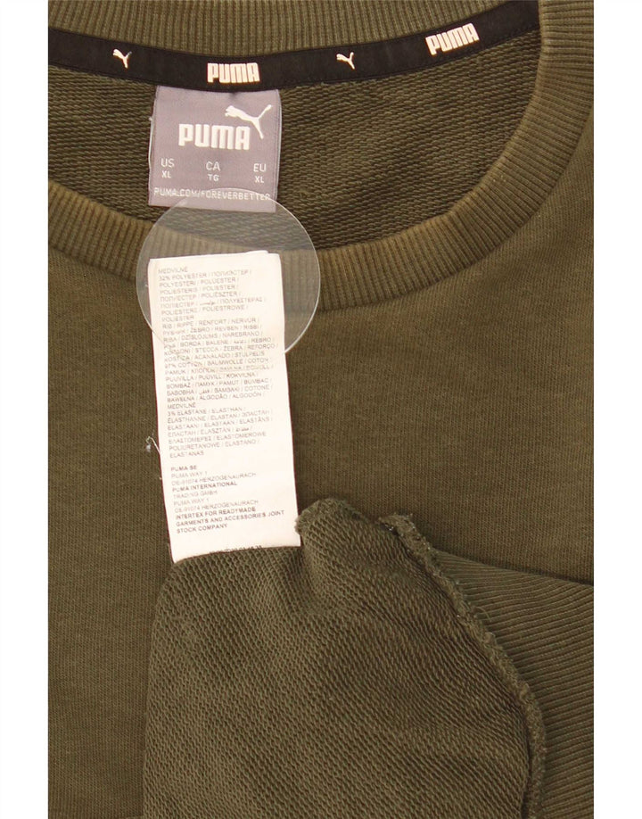 Pulover pentru bărbați Puma Jumper XL Kaki Bumbac