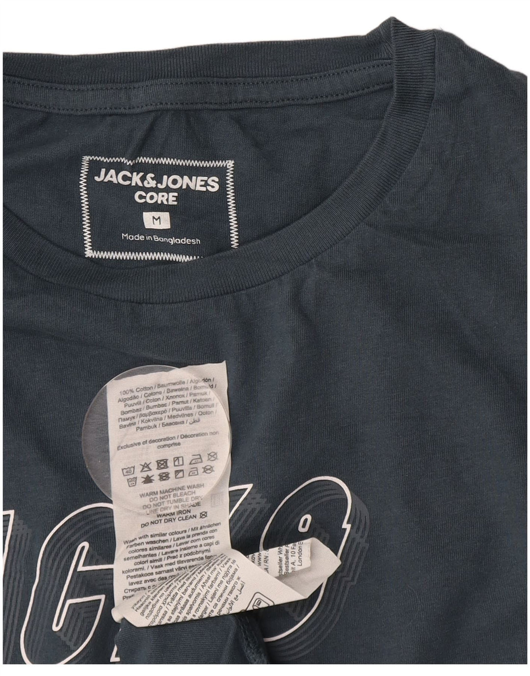 JACK & JONES Tricou grafic pentru bărbați Top mediu din bumbac bleumarin