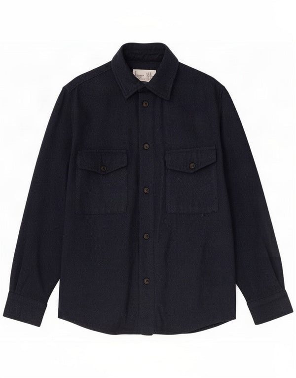 Cămașă de flanel pentru bărbați Zara Medium Bleumarin