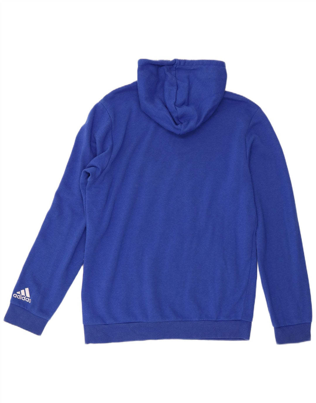 Pulover cu glugă cu grafic pentru bărbați Adidas, bumbac albastru mediu