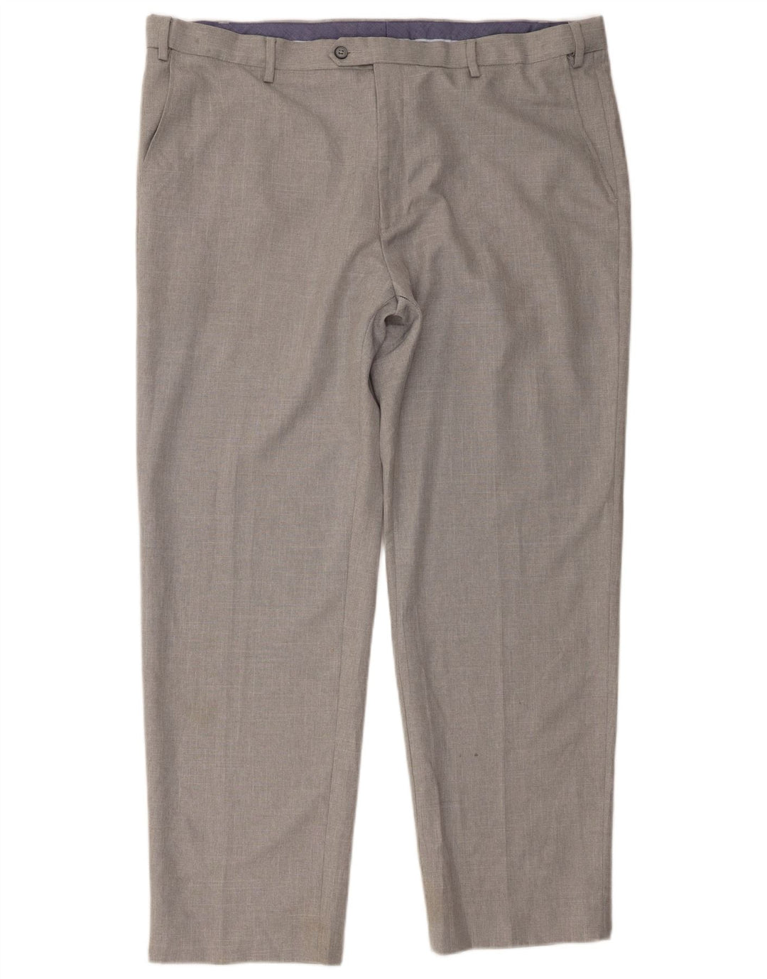 Pantaloni de costum obișnuiți pentru bărbați Marks & Spencer L42 L31 poliester gri