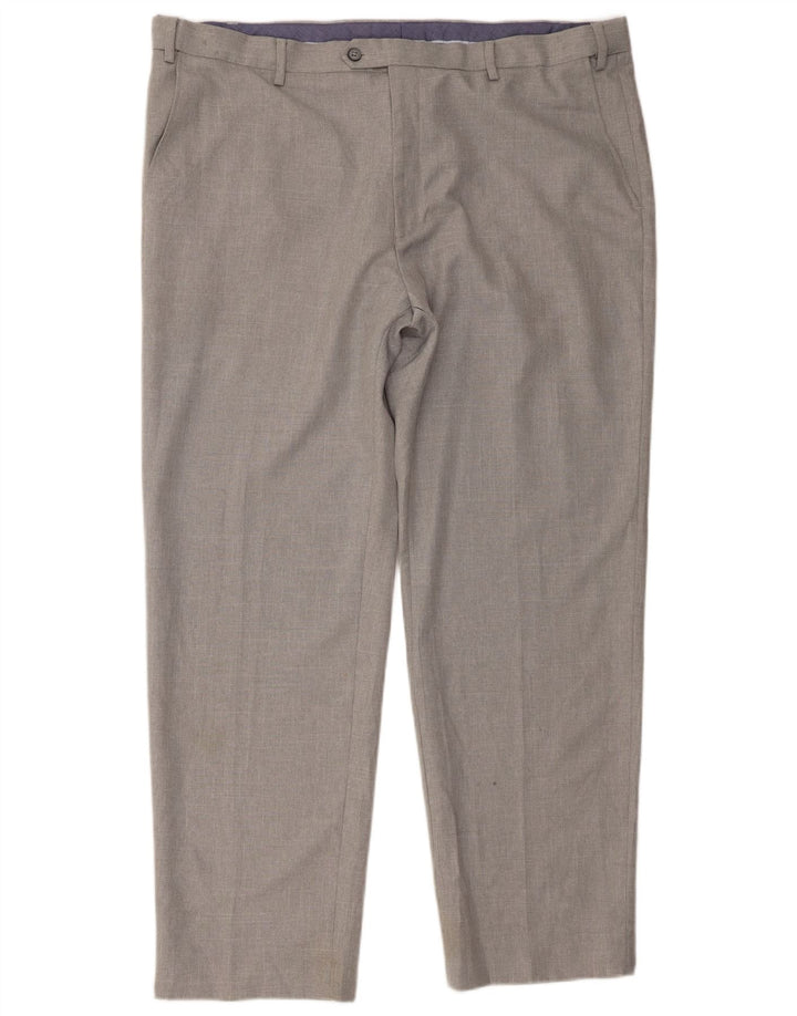 Pantaloni de costum obișnuiți pentru bărbați Marks & Spencer L42 L31 poliester gri