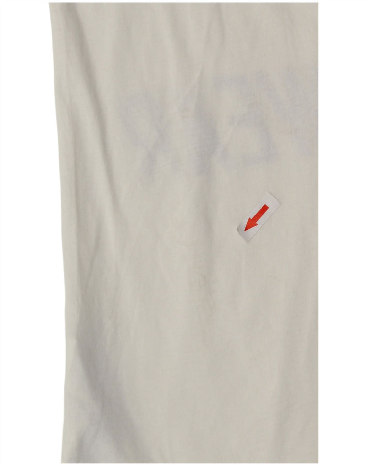 Tricou grafic Nike pentru femei Top UK 16 mare bumbac alb