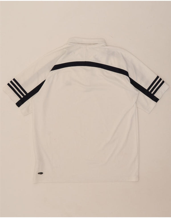 Tricou polo Adidas Climalite pentru bărbați UK 40/42 Medium White Colorblock