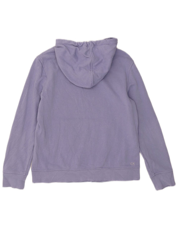 Pulover Calvin Klein pentru damă cu grafică cu glugă, UK 14, violet mediu