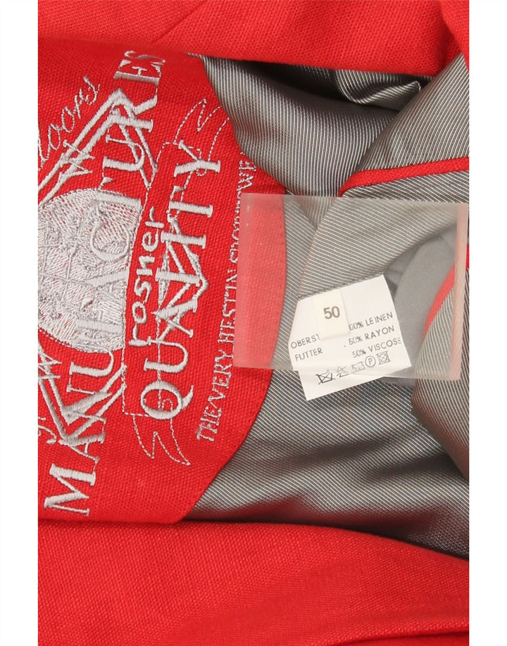 Jachetă vintage pentru bărbați, cu 2 nasturi, IT 50, lenjerie roșie mare