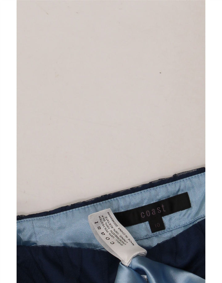 COAST Rochie fără bretele pentru femei UK 10 Small Blue Floral Poliester