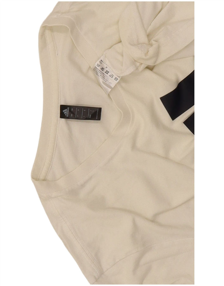 Tricou grafic pentru bărbați Adidas Top Mediu Alb