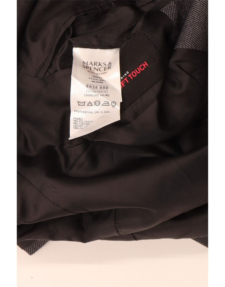 MARKS & SPENCER Jachetă pentru bărbați cu 2 nasturi, UK 46 XL, poliester gri