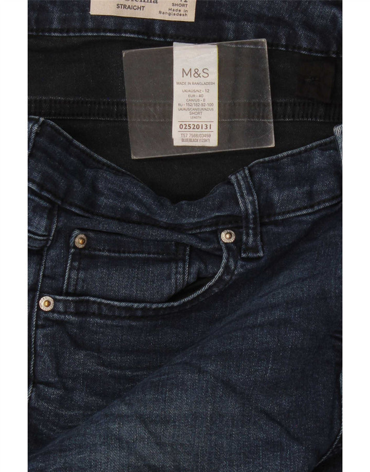 Blugi drepti pentru femei Marks & Spencer UK 12 Medium W30 L28 Bleumarin