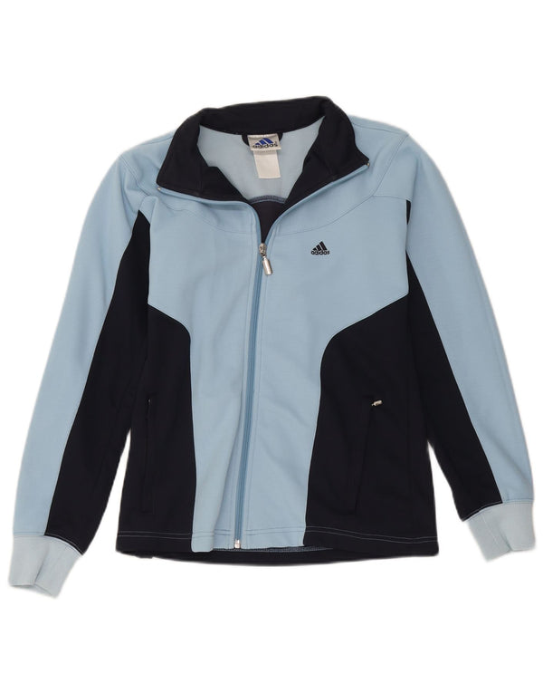 Jachetă de trening pentru femei Adidas UK 12 Medium Bleumarin Colorblock