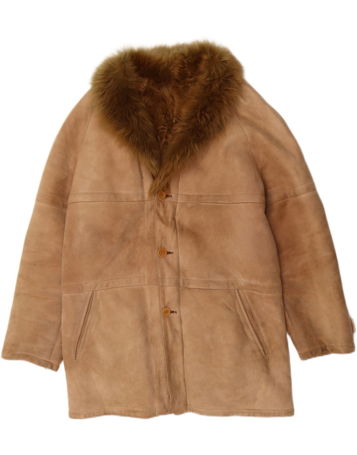 SKINNI Mens Shearling Jacket IT 54 2XL Beige Shearling Vintage Skinni and Second-Hand Skinni from Messina Hembry 