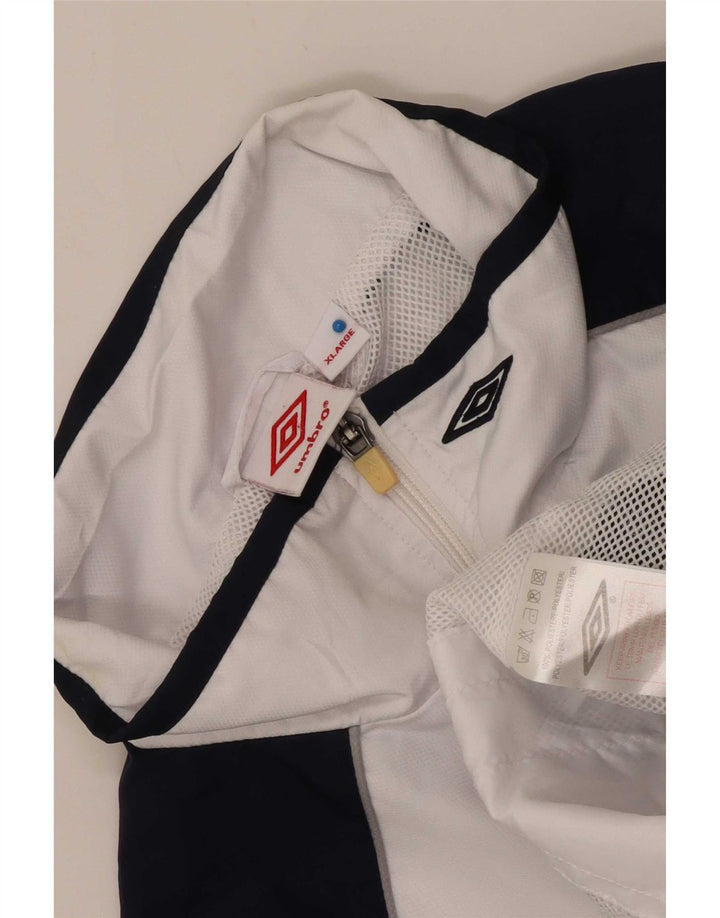 Jachetă de trening pentru bărbați Umbro XL, alb, poliester bloc de culoare