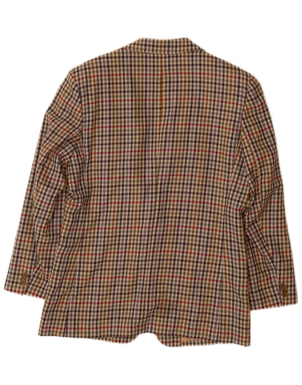 Jachetă blazer cu 2 nasturi DAKS pentru femei, cu 2 nasturi, UK 10, picior de gală mic, bej