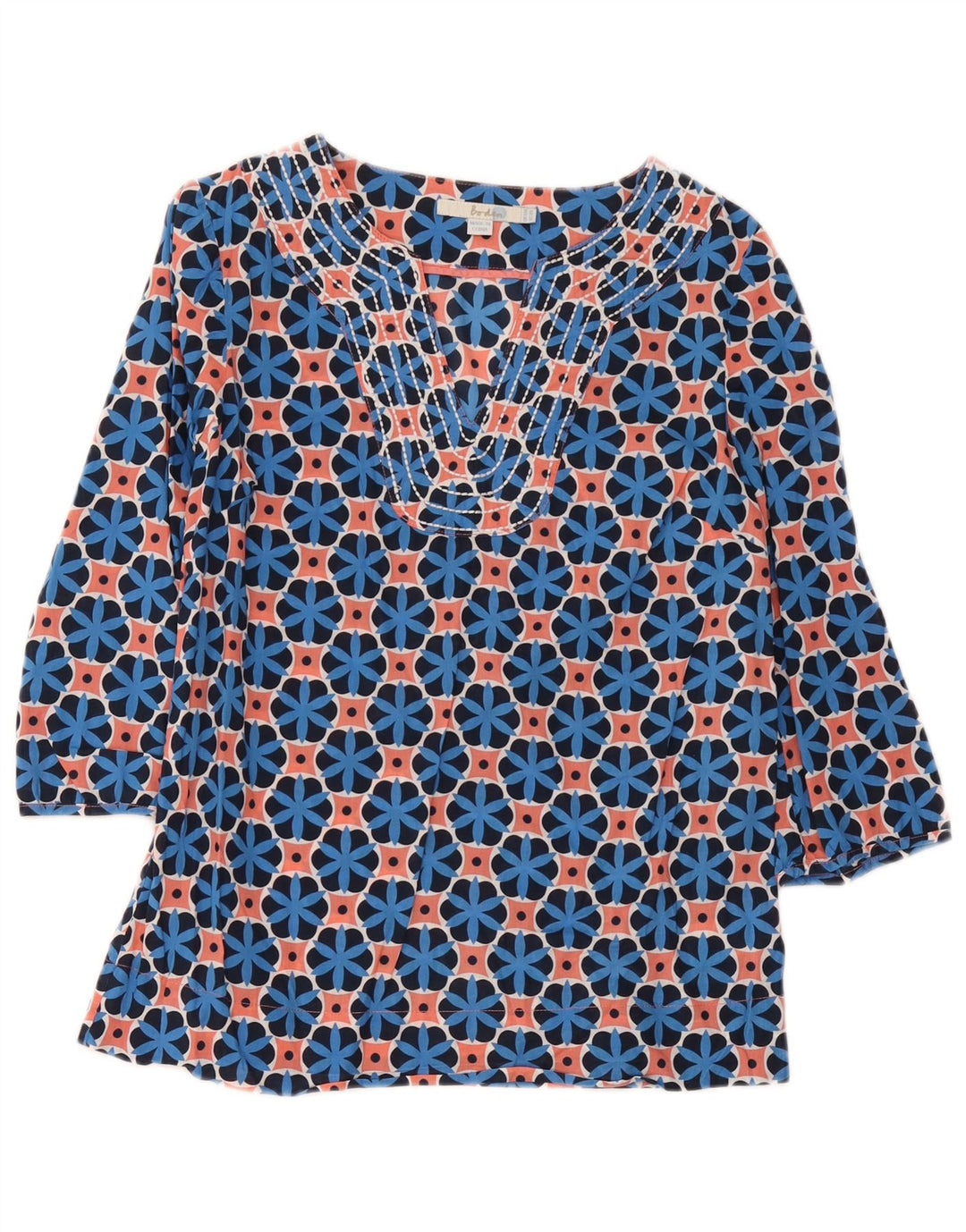 Top cu tunică Boden pentru femei cu mâneci 3/4 UK 12 Medium Multicolor Geometric