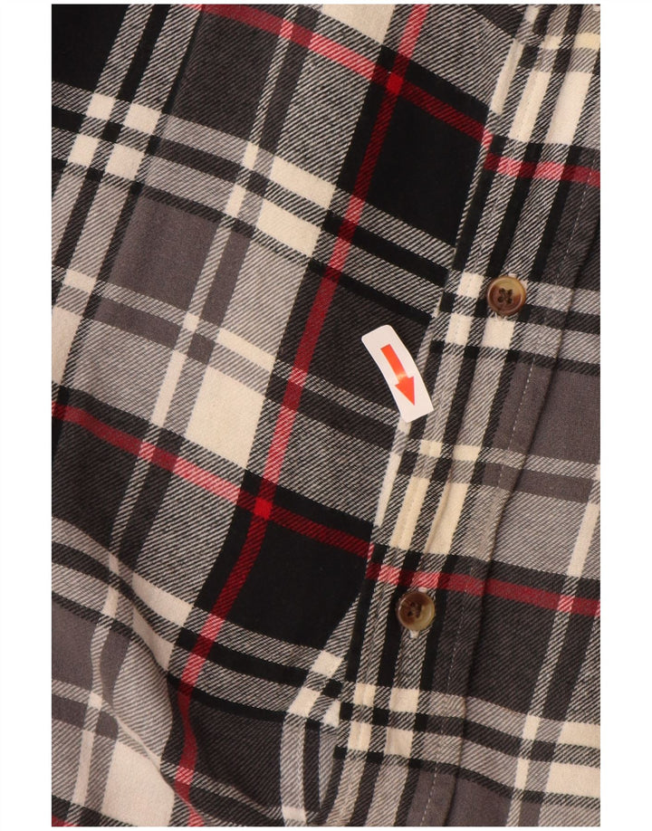 Cămașă Big Flannel pentru bărbați Chaps 2XL, bumbac negru cu carouri