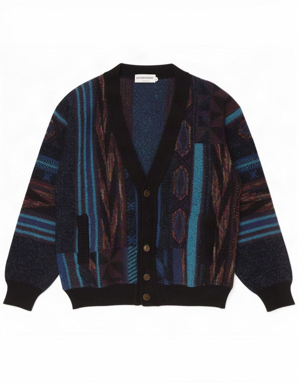Pulover Cardigan Bărbați Luciano Chiari IT 48 Mediu Multicolor Geometric