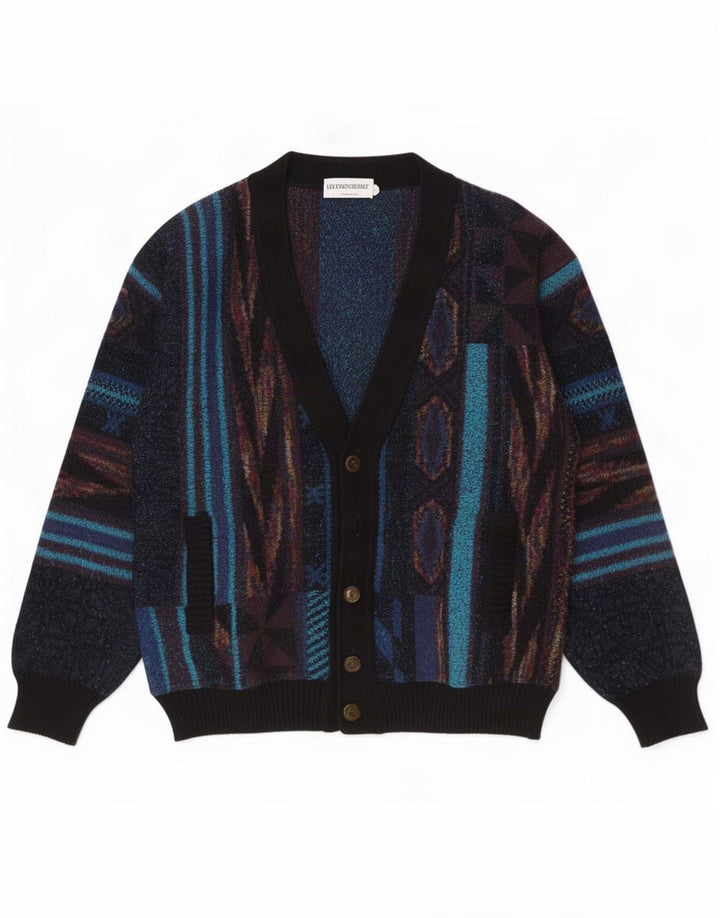 Pulover Cardigan Bărbați Luciano Chiari IT 48 Mediu Multicolor Geometric