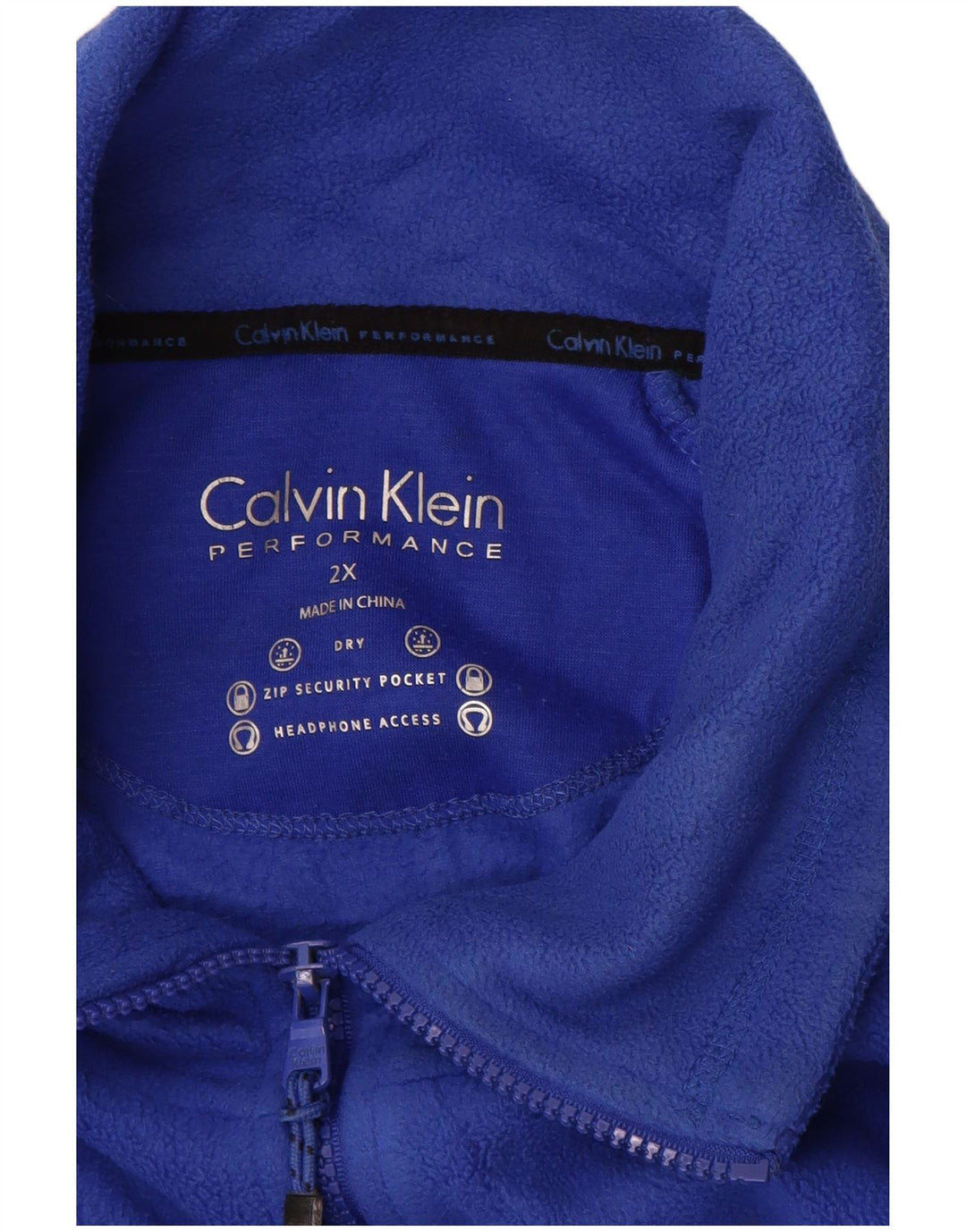 Jachetă din lână CALVIN KLEIN pentru bărbați, UK 44 2XL, poliester albastru