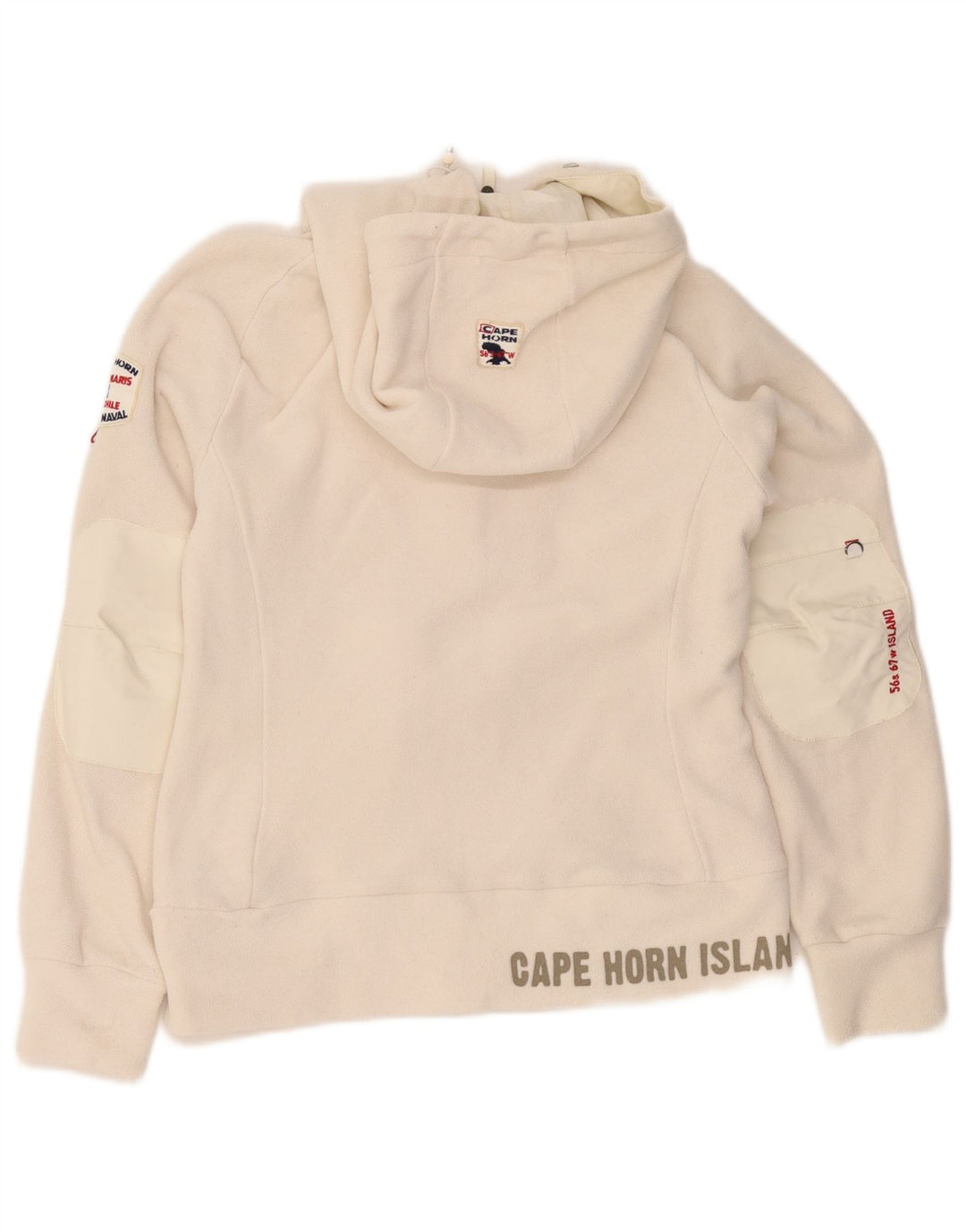 Jachetă din lână cu glugă pentru femei Cape Horn UK 10 Small White