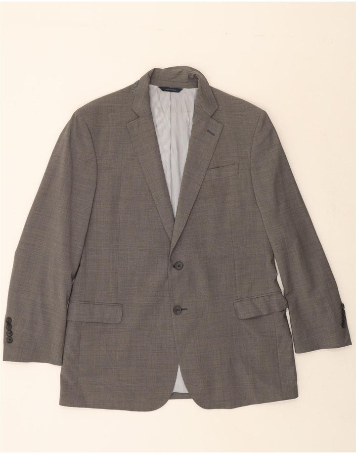 BROOKS BROTHERS Mens 2 Button Blazer Jacket UK 41 Large Grey Wool Vintage Brooks Brothers and Second-Hand Brooks Brothers from Messina Hembry 