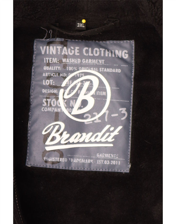 Jachetă parka cu glugă pentru bărbați BRANDIT UK 46 3XL Poliester negru