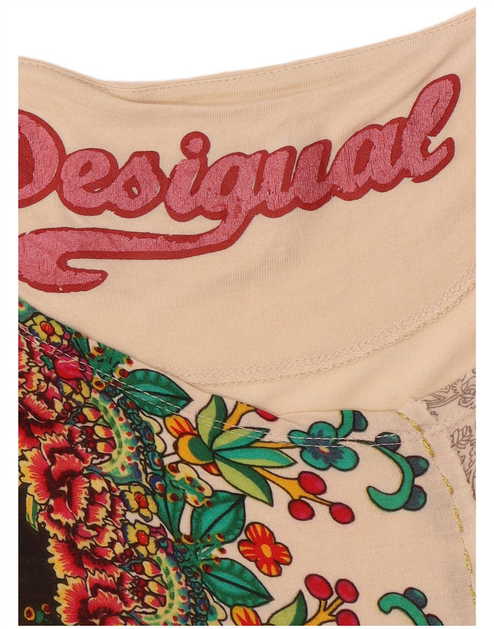 Bluză Desigual pentru femei Batwing Top UK 12 Medium Off White Floral