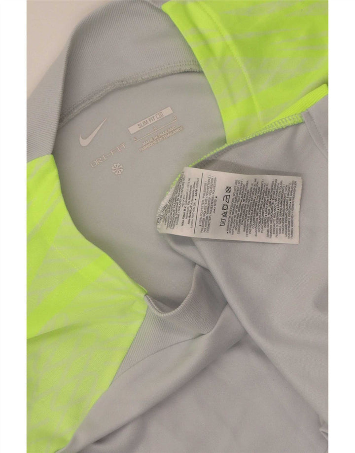 Tricou pentru bărbați Nike Dri Fit Slim Top mare, gri, poliester color bloc