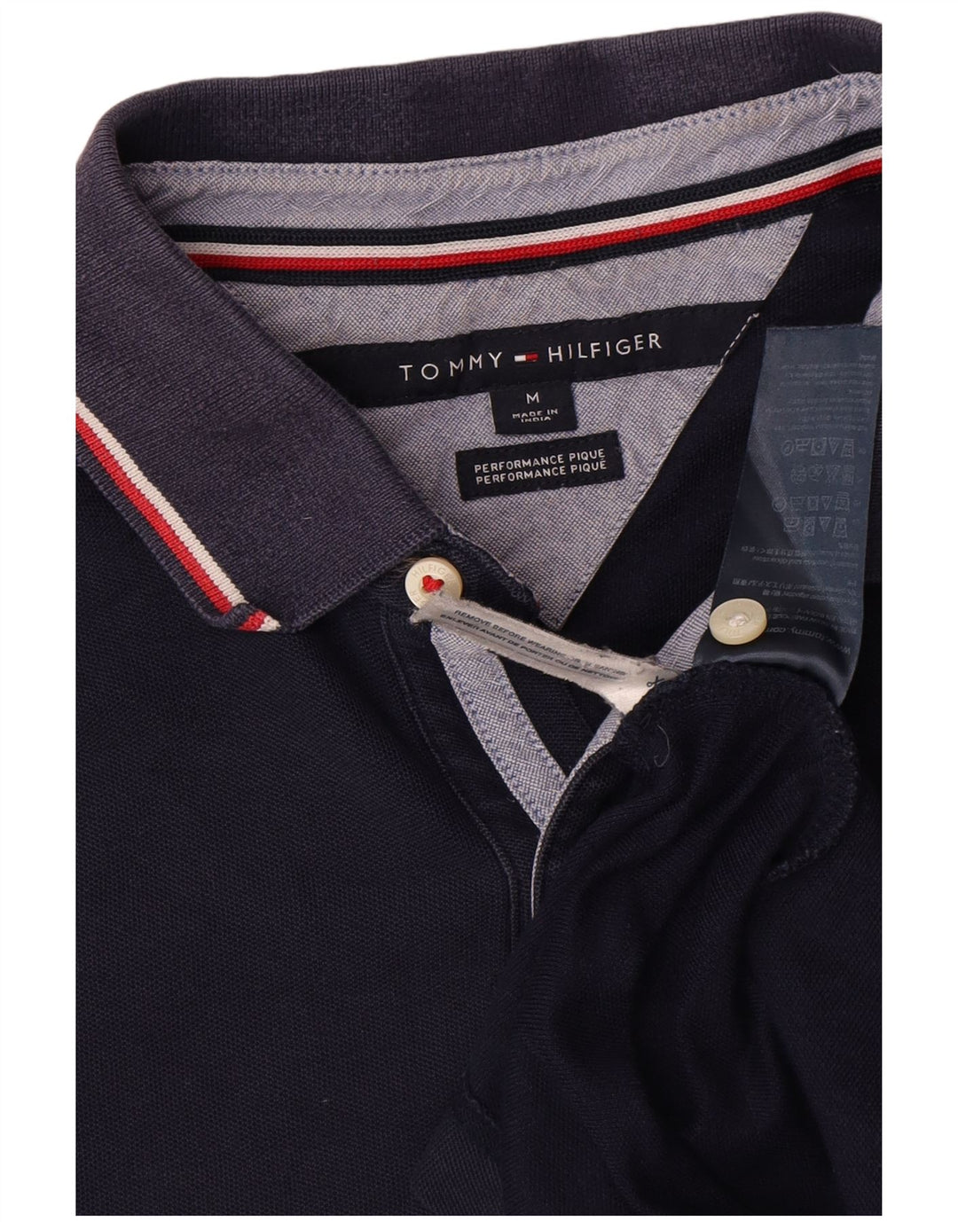 Tricou polo Tommy Hilfiger pentru bărbați, bumbac, albastru bleumarin mediu