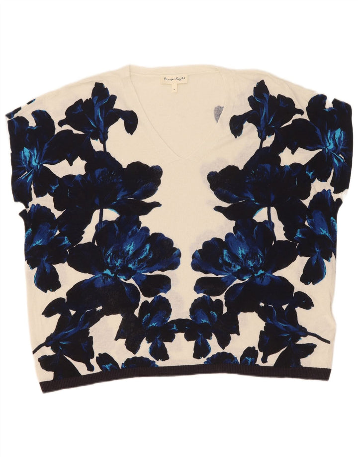 Bluză supradimensionată pentru femei Phase Eight UK 14 Medium White Floral Viscose
