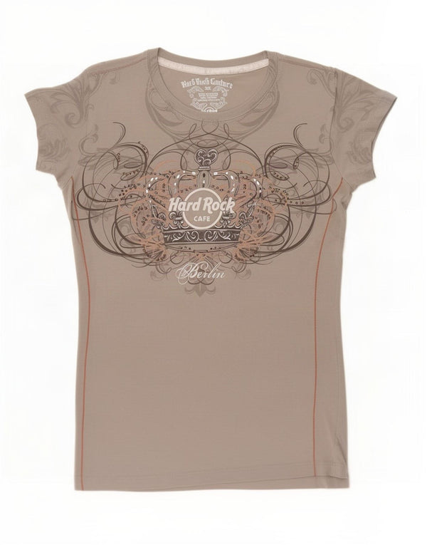 Hard Rock Cafe Berlin Tricou grafic Top UK 6 XS Bumbac gri