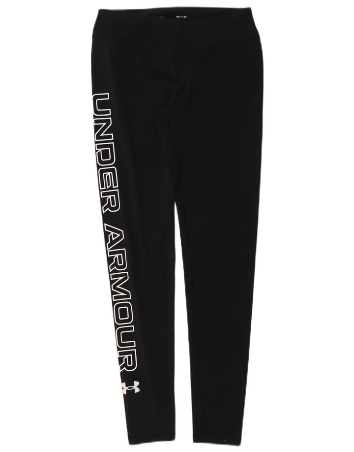 Leggings grafic Under Armour pentru femei UK 10, bumbac negru mic